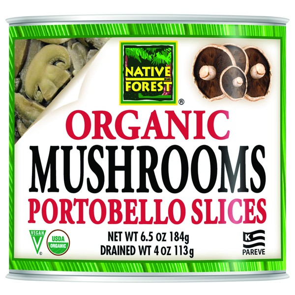 Native Forest Organic Sliced Portobello Mushrooms, 6.5 Ounce (Pack of 12)