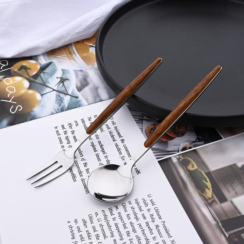 Uniturcky 20-Piece Silverware Set for 4, Stainless Steel Flatware Tableware