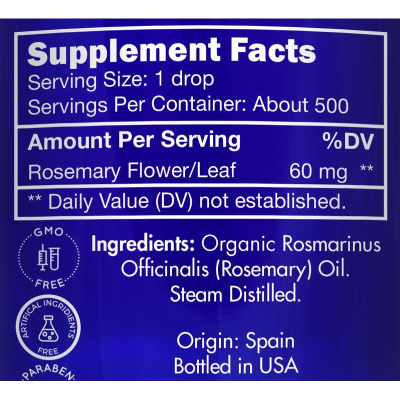 Organic, Rosemary Oil, Food Grade, for Hair, Growth – 100%