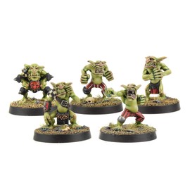 War World Gaming Goblin Gang Leprechaun Miniature Set - 28 mm Fantasy Figures Unpainted Resin Medieval Model Building Tabletop Terrain Painting Collector's Piece