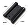 2Pcs 75mm Cafe Saloon Door Hinges Black with Screws Double