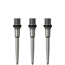 Mission Darts Points Titan Ripple | Titanium Conversion Point | 26 mm | Silver (X2656)