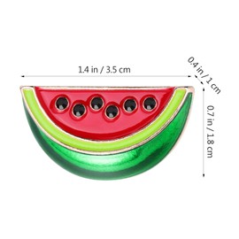 WRITWAA Watermelon Enamel Pin, 2pcs Cute Watermelon Brooch FruitsCorsage Collar Lapel Badge Pin Scarves Shawl Pins