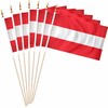 LUSEOAN Austria Mini Flag 5x8 Inch 20 Pack Wood Stick
