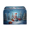 Eheartsgir Christmas Snowmen Tree 2 Slice Toaster Cover Kitchen Small