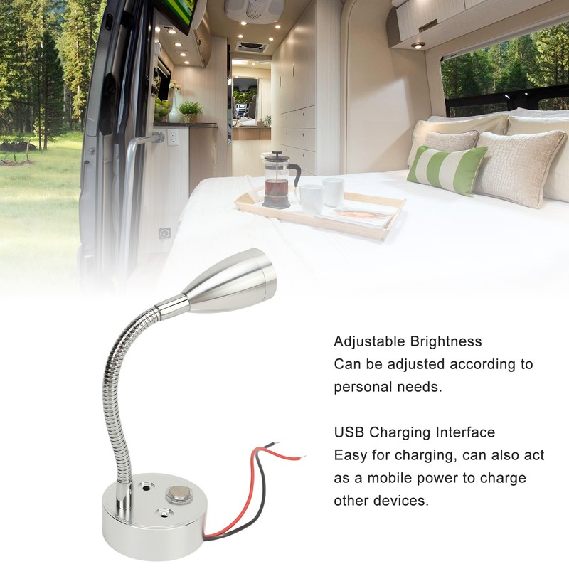 RV Reading Light LED Adjustable Brightness Touch Control Indoor Bedside
