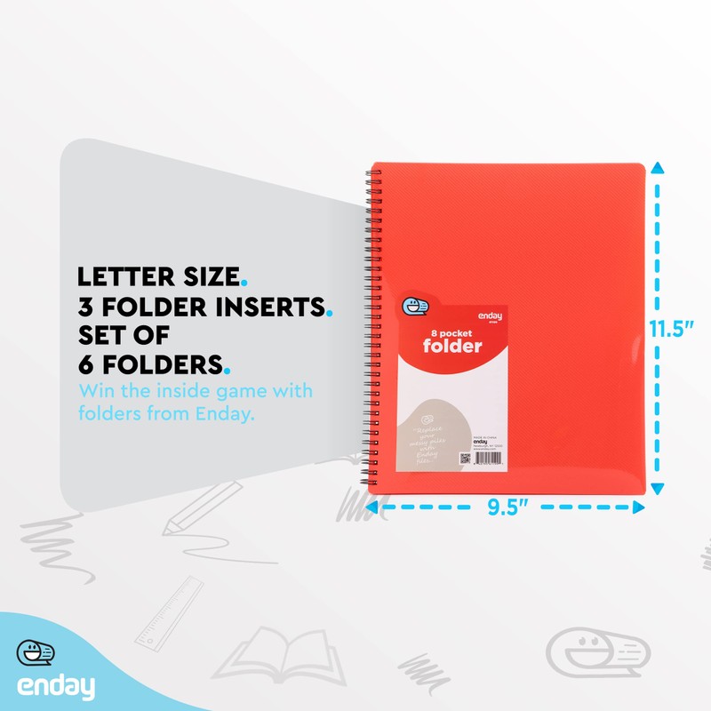 Poly 8 Pocket Organizer File Folder Letter Legal Document Organizer