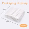 Pack of 100 Wide Paper Straws, Bubble Tea Straws Made