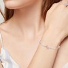 Aututer blue bracelet (A01-White gold-Cross Hummingbird, Hummingbird)