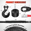 Nilight Winch Rope 1/4 Inch x 50 Feet Synthetic Winch
