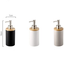 OnePine 400 ml Ceramic Soap Dispenser, Nordic Style, Lotion Dispenser Soap Dispenser for Kitchen and Bathroom