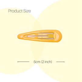 Basic Sense Epoxy Sleepies Hair Clips Metal Hairpins for Girls, Strong Hold and Durable Hair Pin, A Set of 6pcs, Yellow