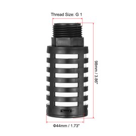 PATIKIL Pneumatic Muffler G 1, 2 Pack Plastic Air Compressor Exhaust Muffler Filters Air Solenoid Valve Muffler Fitting for Automation Pneumatic Equipment, Black