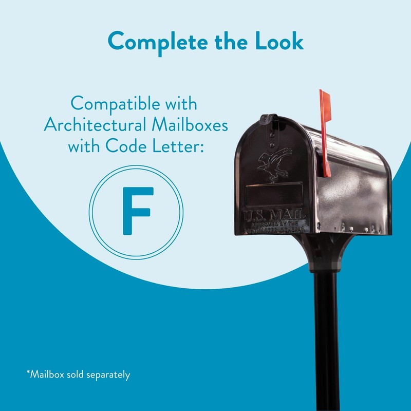 Architectural Mailboxes Coolidge Galvanized Steel Mailbox Post, Compatibility Code F,