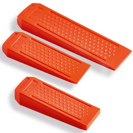 Signumat Latschbacher 08070000 Wedges Set of 3 1 Premium (1 x Felling Wedge S + L, x Adjustment Wedge S) Plastic Universal Forestry Wedges, Impact Resistant and Cold-Resistant, KWF Tested, for Tree Felling and Woodwork
