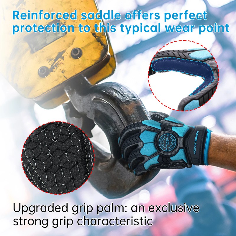 PRISAFETY Anti Vibration Touch Screen Heavy Duty Industrial Work Gloves