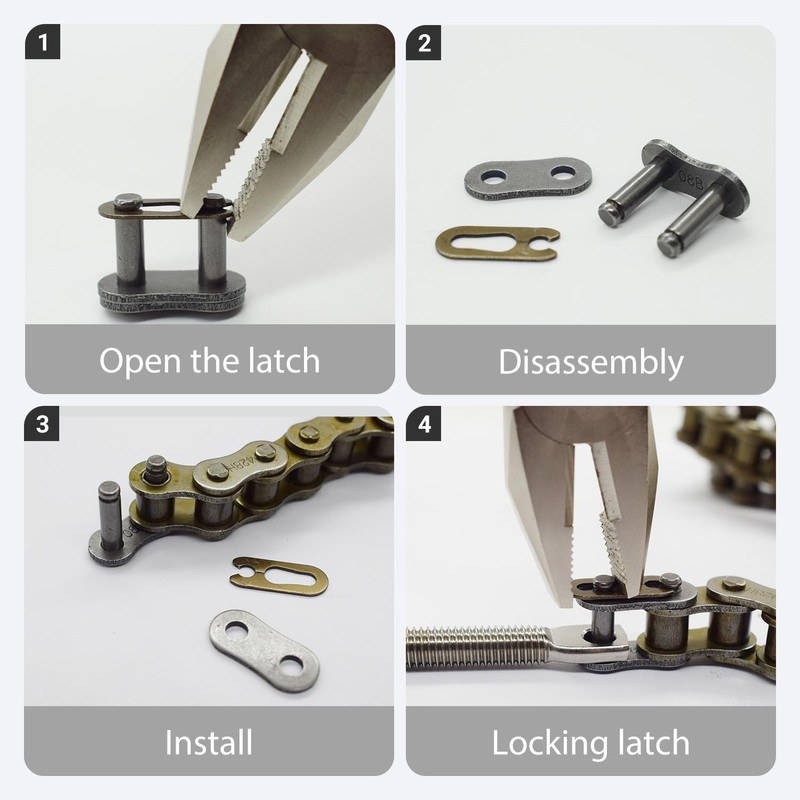 Sliding Gate Roller Chain Connecting Links for Chain Driven Sliding