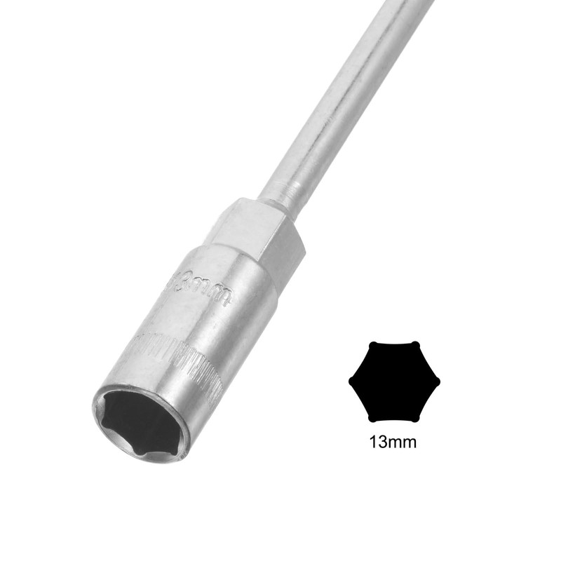 uxcell Yellow Rubber Coated T Handle 13mm Hex Hexagon Socket
