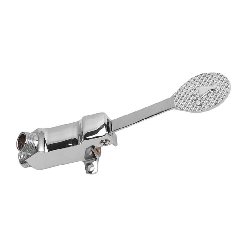 Faucet Foot Pedal Valve Silver Stainless Steel Water Saving Floor