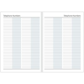 1ABOVE A4 Week to View 2025 Diary| 60gsm-Paper| Hardback, Casebound Diary for Home and Office Use (BLUE)