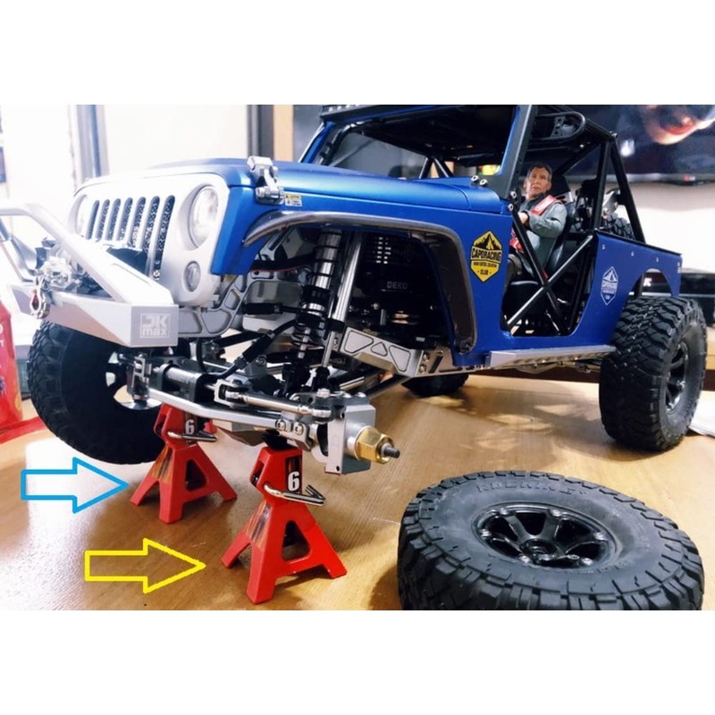 DollaTek 2Pcs KM2 6T TRX4 D90 Jack Simulation Climbing Remote