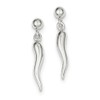 Sterling Silver Italian Horn Earrings