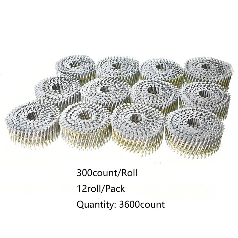 mitoharet 15-Degree Collated Wire Coil Siding Nails 1-1/4Inch x 0.092Inch