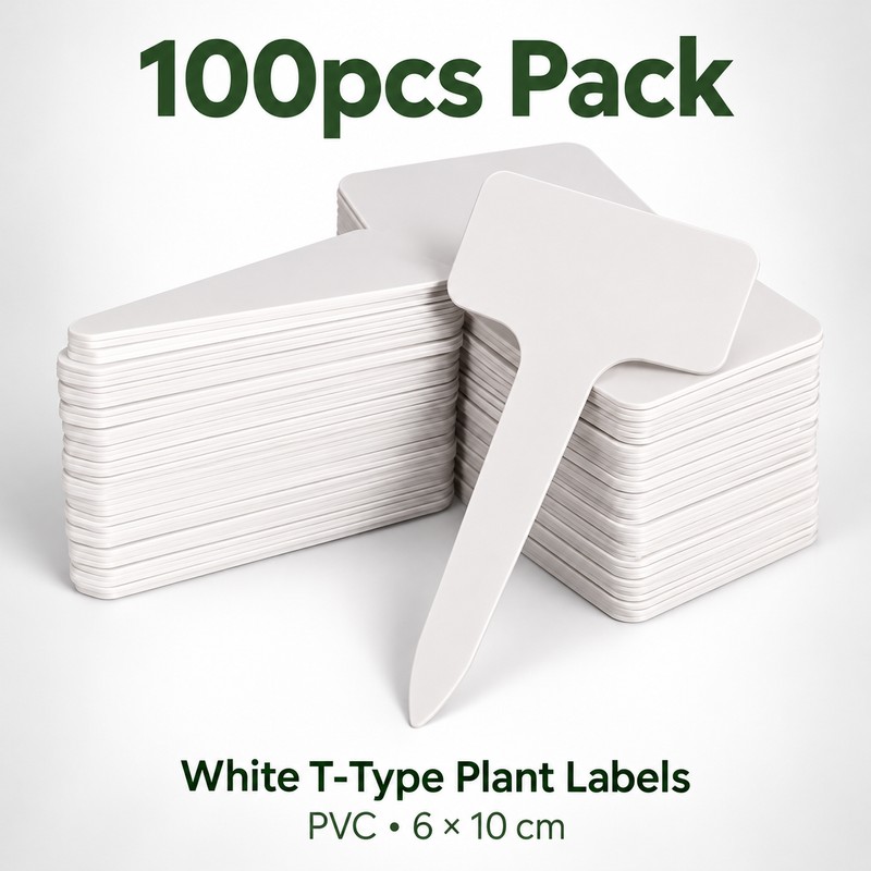 Waterproof T-Shaped Plant Labels for Garden Organization – Reusable PVC