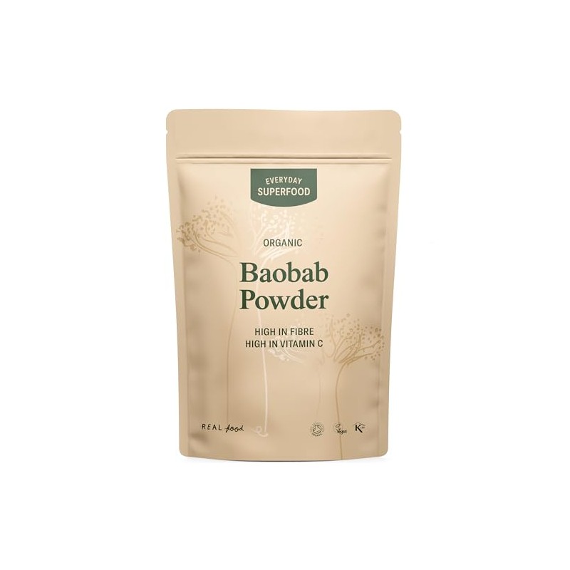 Everyday Superfood Organic Baobab Powder 50g, High Vitamin C, Perfect