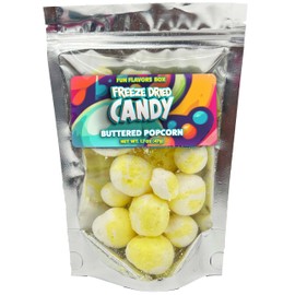 Freeze Dried Candy Buttered Popcorn Taffy Variety Pack - Crunchy Candy Snack - Space Theme Party Favor Gift Idea, 1.7 oz