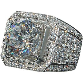 Classic Silver Ring - Square Cubic Zircon Inlaid, Fashion Jewelry for Parties & Weddings (13)