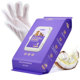 HICC PET Toallitas Desodorantes para Guantes De Limpieza para Perros Y Gatos, Recomendadas por Veterinarios, Hipoalergnicas, Hidratantes Y Nutritivas 