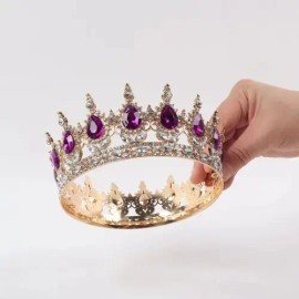 Corona Brillante De Novia Con Flores Para Pastel