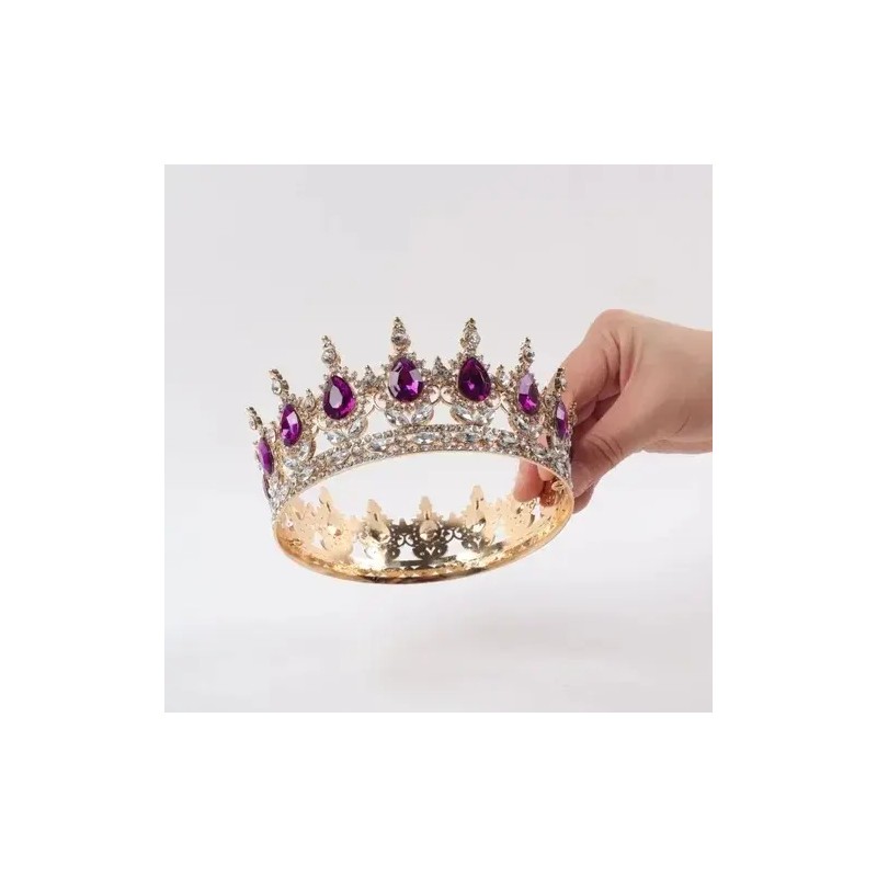 Corona Brillante De Novia Con Flores Para Pastel