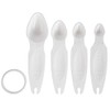 Tomantery Braille Measuring Spoon, Measuring Cup 4Pcs/Set Teaspoon Portable Measuring Spoon for Home for Salt Sauce