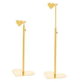 Purse Display Stand, 2 Pack Heart-shape Display Rack Stainless Steel Handbag Purse Holder Gold Hanging Hook Stands Adjustable Height Table Ornament Jewelry Towers for Home Store Boutique Counter