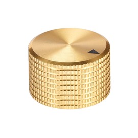 sourcing map Aluminium Volume Control Potentiometer 25 mm x 15 mm Golden