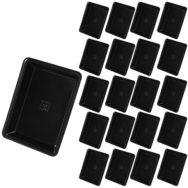 Hitefu 40PCS Disposable Sauce Dishes, Plastic Rectangle Dipping Sauce Dishes Dipping Dessert Plates, Mini Soy Sauce Plate Sushi Dipping Bowl Appetizer Plates for for Home Restaurant(Black)