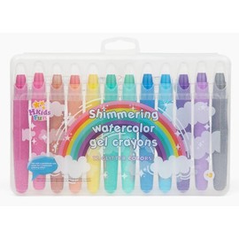 Mkidsfun- Shimmering Watercolor Gel Crayons - NEW formula upgraded. 6 SETS OF 12 Sparkle crayons - Washable - Non Toxic -Twistable- Crayon-Pastel-Watercolor Effect - No messy hands…