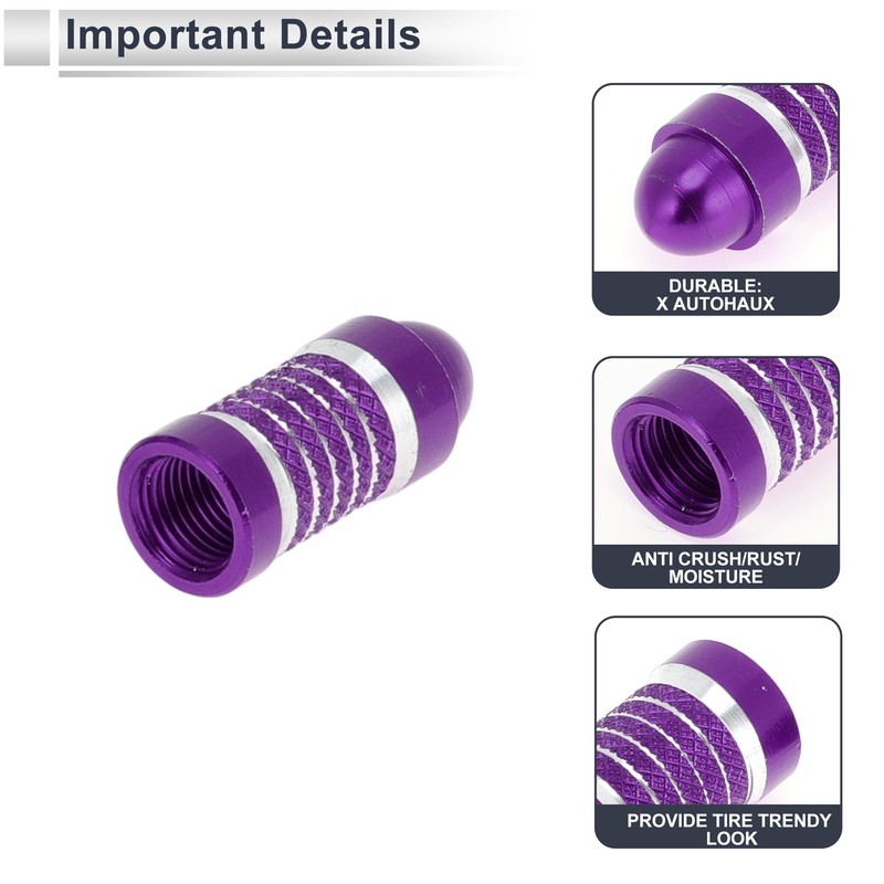 RATCHROLL 4 Pcs Tire Valve Stem Caps Decorative 7x27mm Tyre