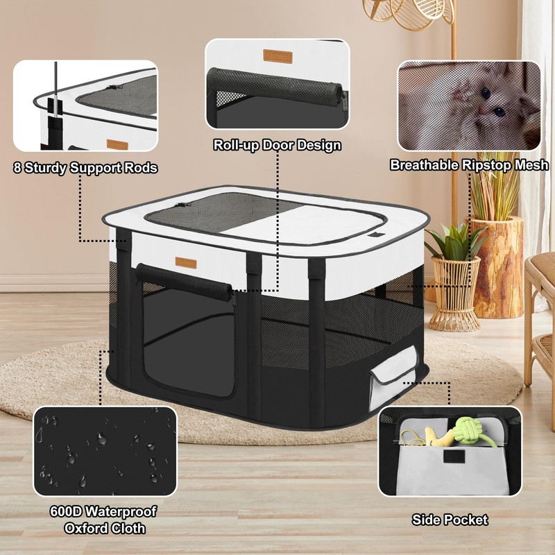 Dog Playpen - Foldable Cat Play Pens for Pubby, Kitten,