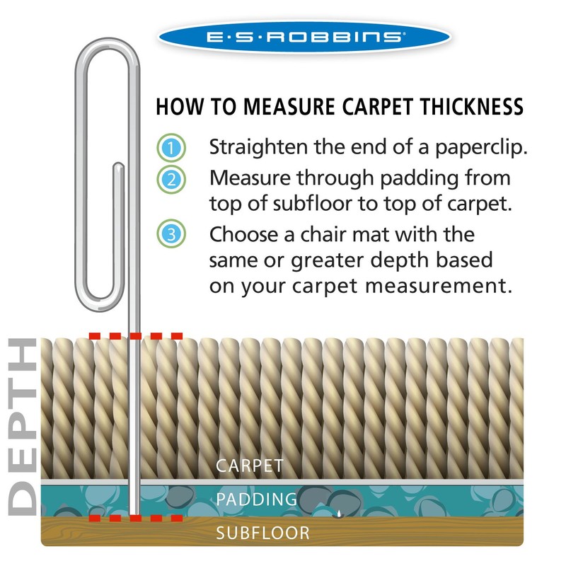 Chair Mat for Carpet- Medium Pile, 48"x 72" Rectangle, Clear