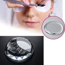 Round Jade Stone Crystal Eyelash Pad Holder Stand GD12666 100ea