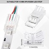 Flutesan 100 Pcs 3 Pin 10mm Solderless LED Light Strip
