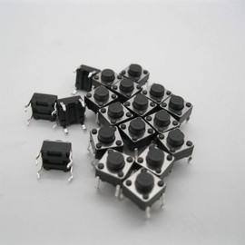 Youmile 100pcs Tact Button Switches 6x6x4.3mm 6x6x4.3mm 4 Pin Micro PCB SMD SMT Instant Tactile Push Button Switch 4 Pin DIP