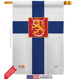 Nationality Finland Garden House Flags Kit Regional Nation International World Country Particular Area Small Decorative Gift Yard Banner Double-Sided Made in USA 28 X 40