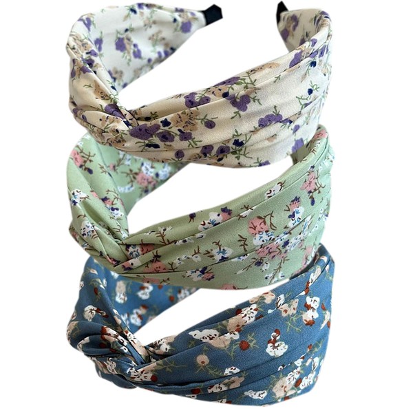 3 x Boho-Stirnband mit Hasenohren, rutschfest, für Erwachsene und Frauen,