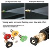 NIHENHAO 5pcs/set Car Wash Nozzle, 1/4" Quick Connector Metal Lance