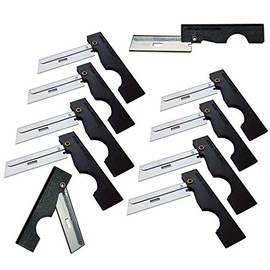 Derma-Safe Folding Utility Razor (10-pack) for Survival & First Aid Kits (Black)