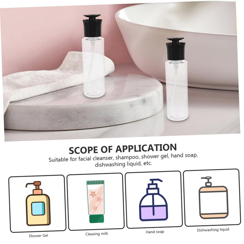 ABOOFAN 2pcs Travel Lotion Pump Containers Airless Pump Bottles Travel